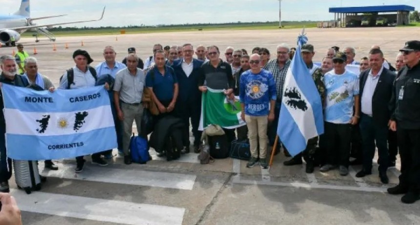 Partió a Malvinas el quinto contingente de excombatientes