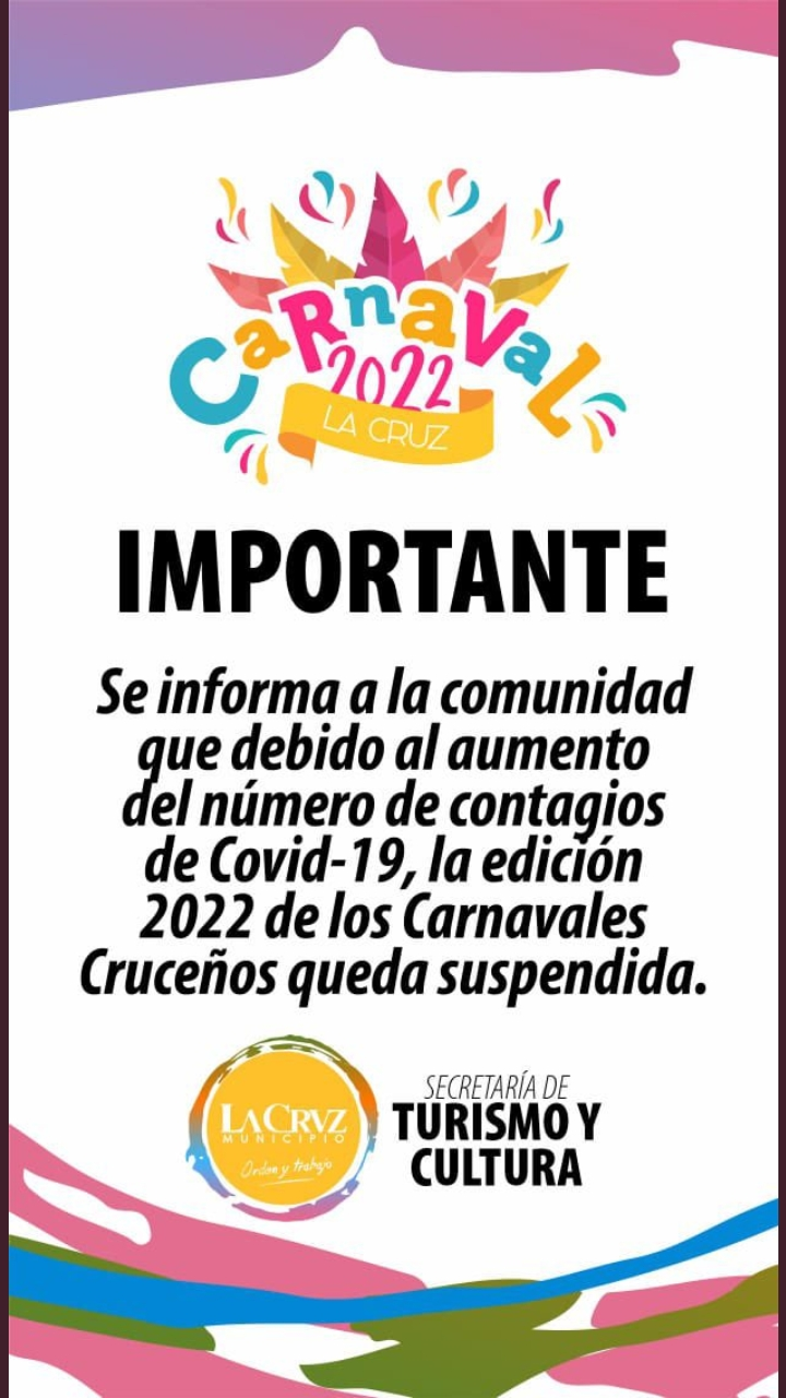 Se suspendió el carnaval edición 2022