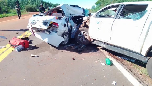Dos muertos en un siniestro vial sobre la Ruta Nacional 14
