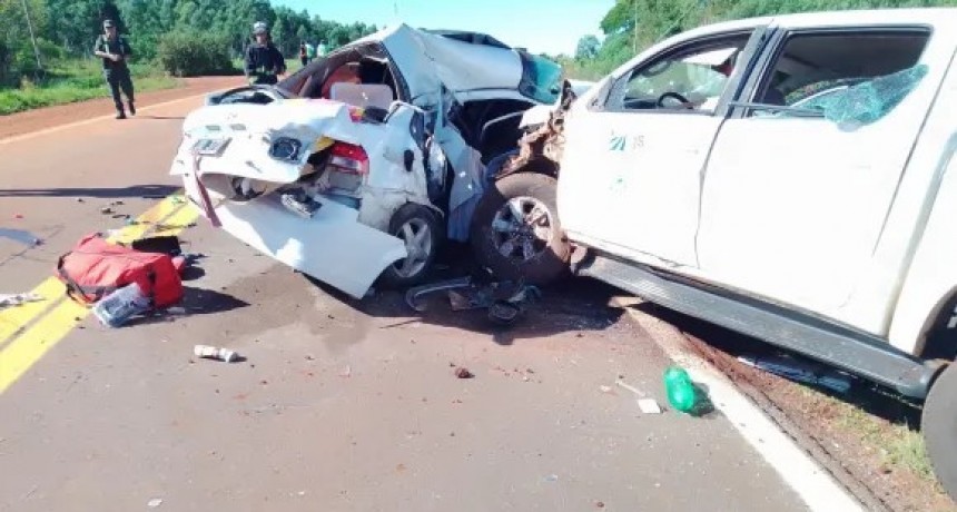 Dos muertos en un siniestro vial sobre la Ruta Nacional 14