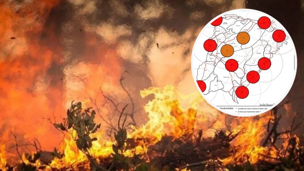 Advierten por alerta roja por incendios forestales en Corrientes