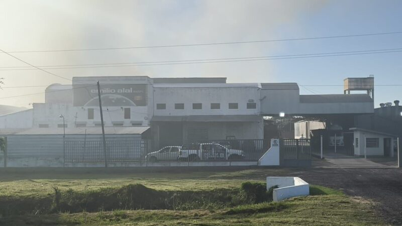 Se prendi&oacute; fuego un dep&oacute;sito de la textil Alal