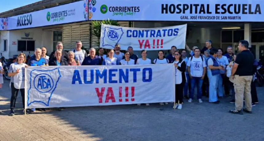 Salud p&uacute;blica en alerta: Protesta en el hospital escuela por salarios de hambre y precarizaci&oacute;n