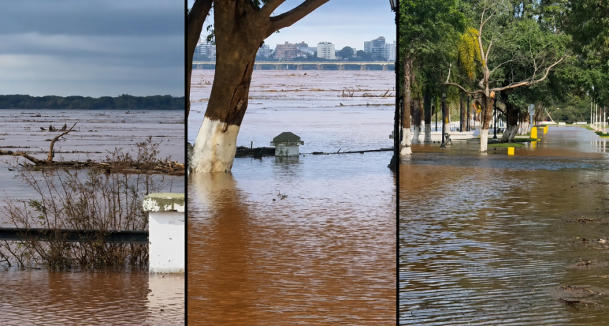 Preocupaci&oacute;n por el crecimiento del r&iacute;o Uruguay en Paso de los Libres