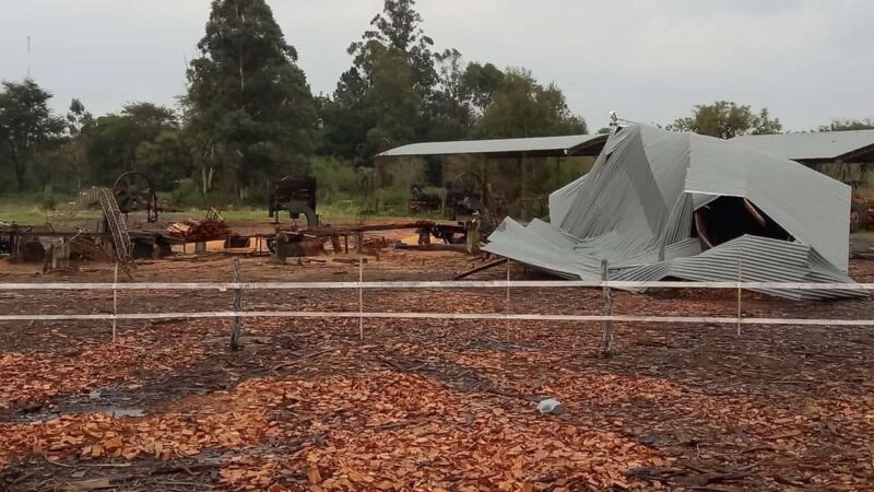 Temporal causó destrozos en una localidad del Interior