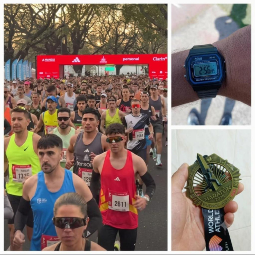 El valor del esfuerzo y la superaci&oacute;n: Javier Toledo brill&oacute; en los 42 km de Buenos Aires