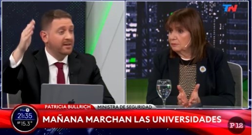 Las amenazas de Bullrich antes de la marcha Universitaria  