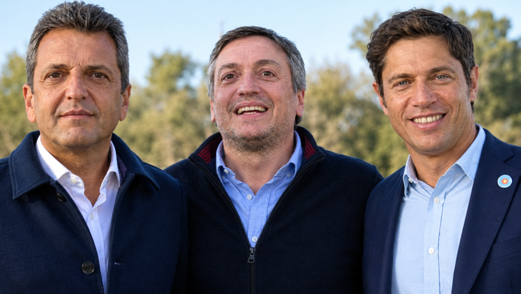 Cumbre peronista: M&aacute;ximo Kirchner, Axel Kicillof y Sergio Massa vuelven a verse cara a cara