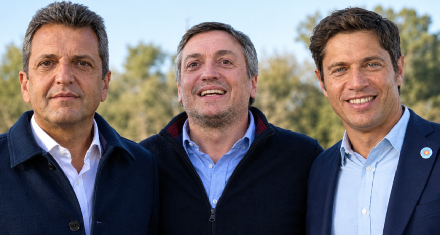 Cumbre peronista: M&aacute;ximo Kirchner, Axel Kicillof y Sergio Massa vuelven a verse cara a cara