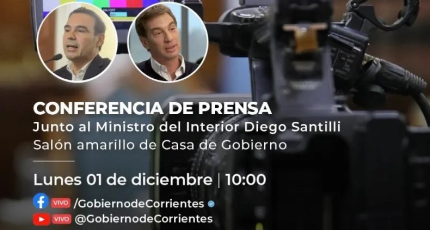 El Ministro Diego Santilli llega este lunes a Corrientes